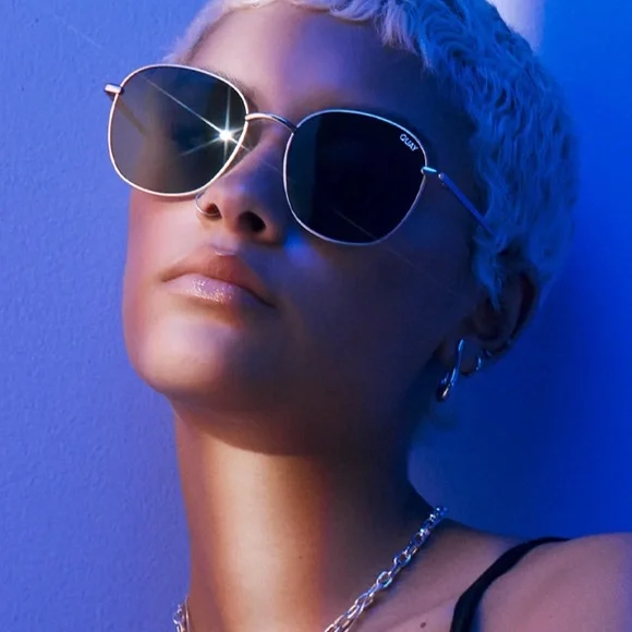 Quay Australia Jezabell 126 Round Sunglasses Gold/Smoke/Lens Cat .3 NWOT - Picture 4 of 10